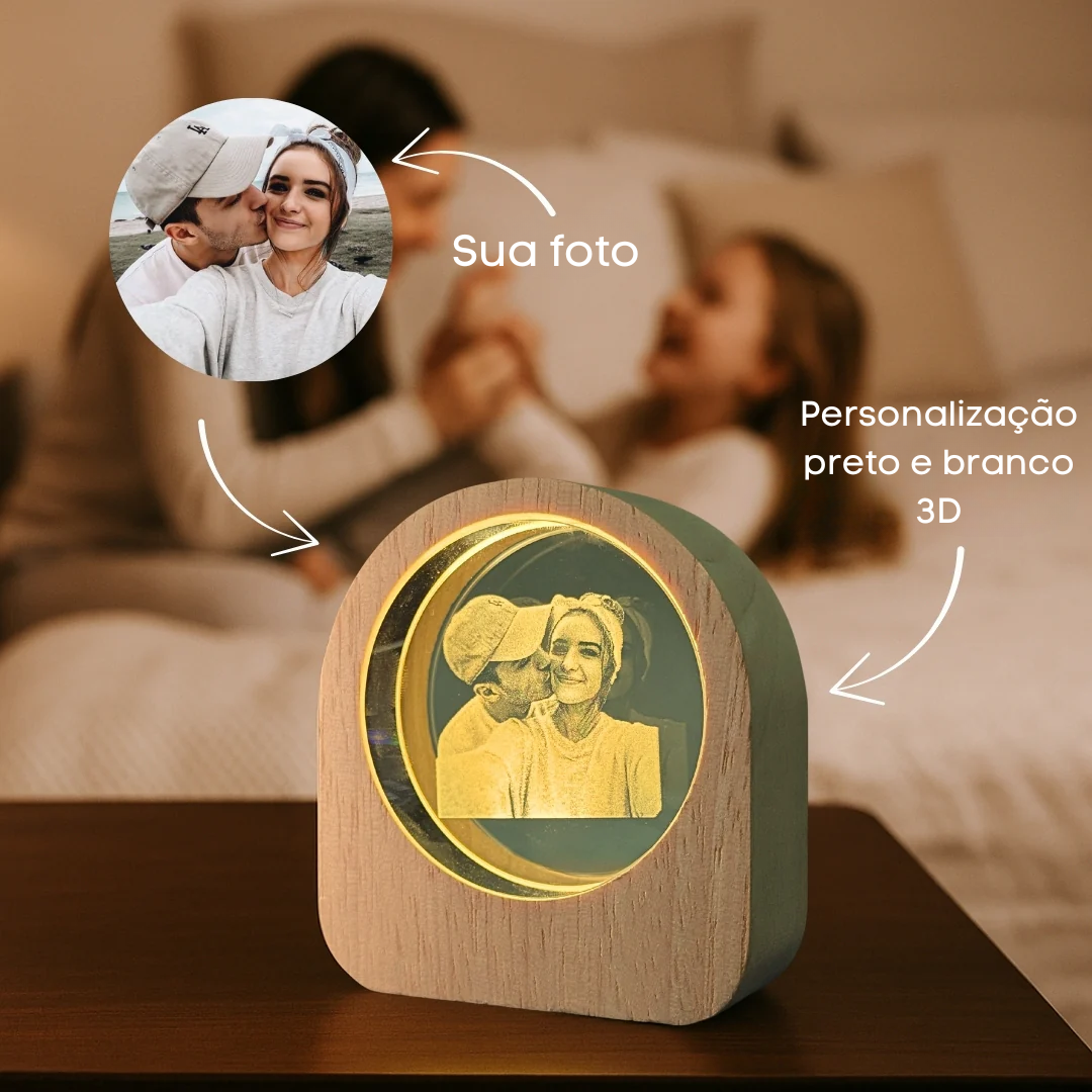 Cristal Luminoso 3D | Recordações Iluminadas
