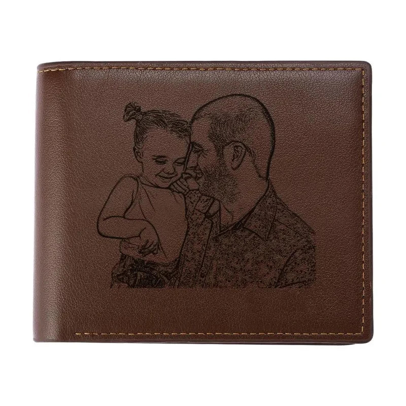 Carteira de Couro Personalizada Com Foto - OFERTA ESPECIAL MÊS DOS PAIS!