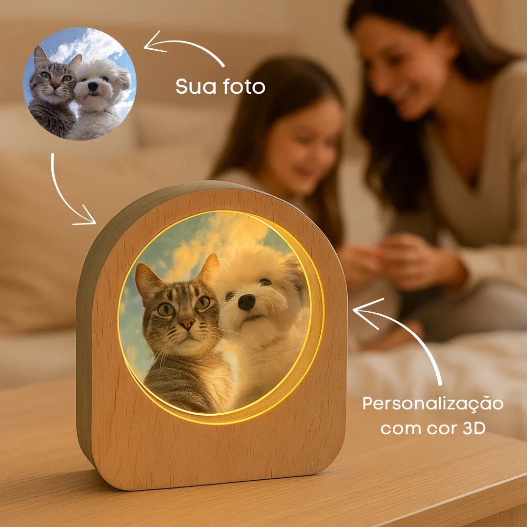 Cristal Luminoso 3D | Recordações Iluminadas