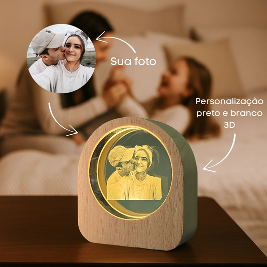 Cristal Luminoso 3D | Recordações Iluminadas