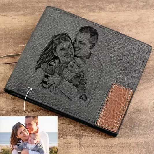 Carteira Premium Personalizada Com Foto - Crie uma Lembrança Única para o Dia dos Pais